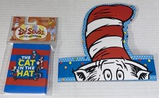 2 LOT Mixed Dr. Seuss Items Cat in the Hat BLANK Notebook Headband Hat