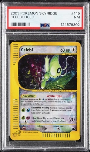 2003 POKEMON SKYRIDGE #145 CELEBI-HOLO PSA 7