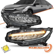 For 16-21 Honda Civic Full LED w/o AFS Model Headlights Assembly Pair