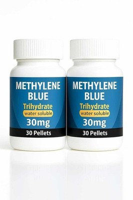 Water Soluble Methylene Blue | 30 Pellets x 30mg per Tablet x 2