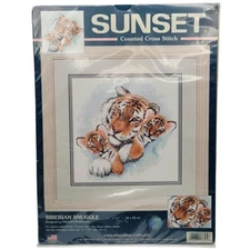2001 Sunset Cross Stitch Kit Siberian Snuggle Kit 13695