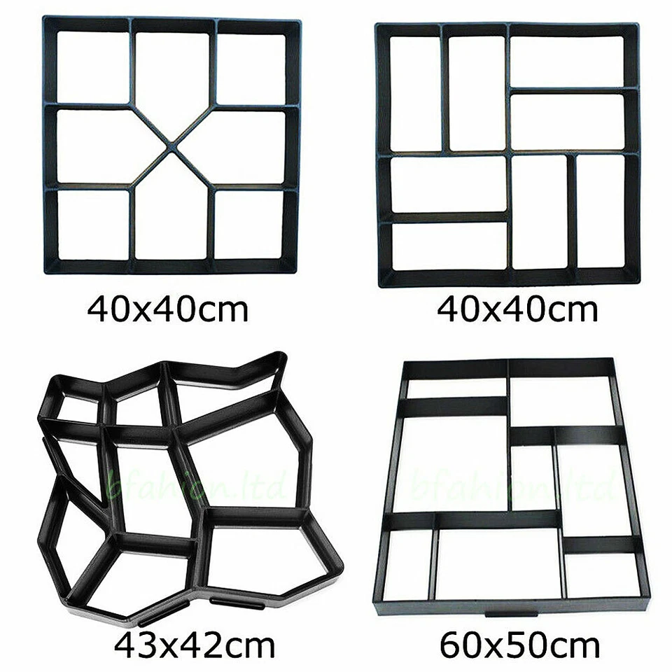4er Pflasterform Gehweg Betonpflaster DIY Schalungsform Garten Schablone aus DE