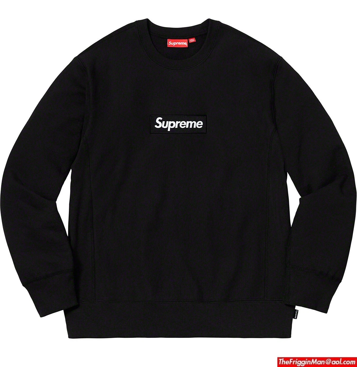 Supreme Box Logo Crewneck Sweatshirt Black Medium M BOGO FW18 Authentic New DS
