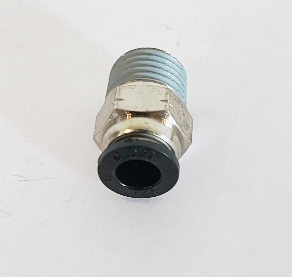 10 PK NITRA Pneumatic Push-To-Connect 1/4" Tube X 1/4" NPT CONNECTOR MS14-14N - Image 3 of 4