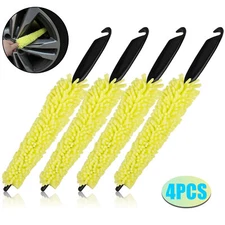 4Pcs Car Detailing Cleaning Brush Tire Rim Scrub Wheel Cleaner Washing Tool Kit