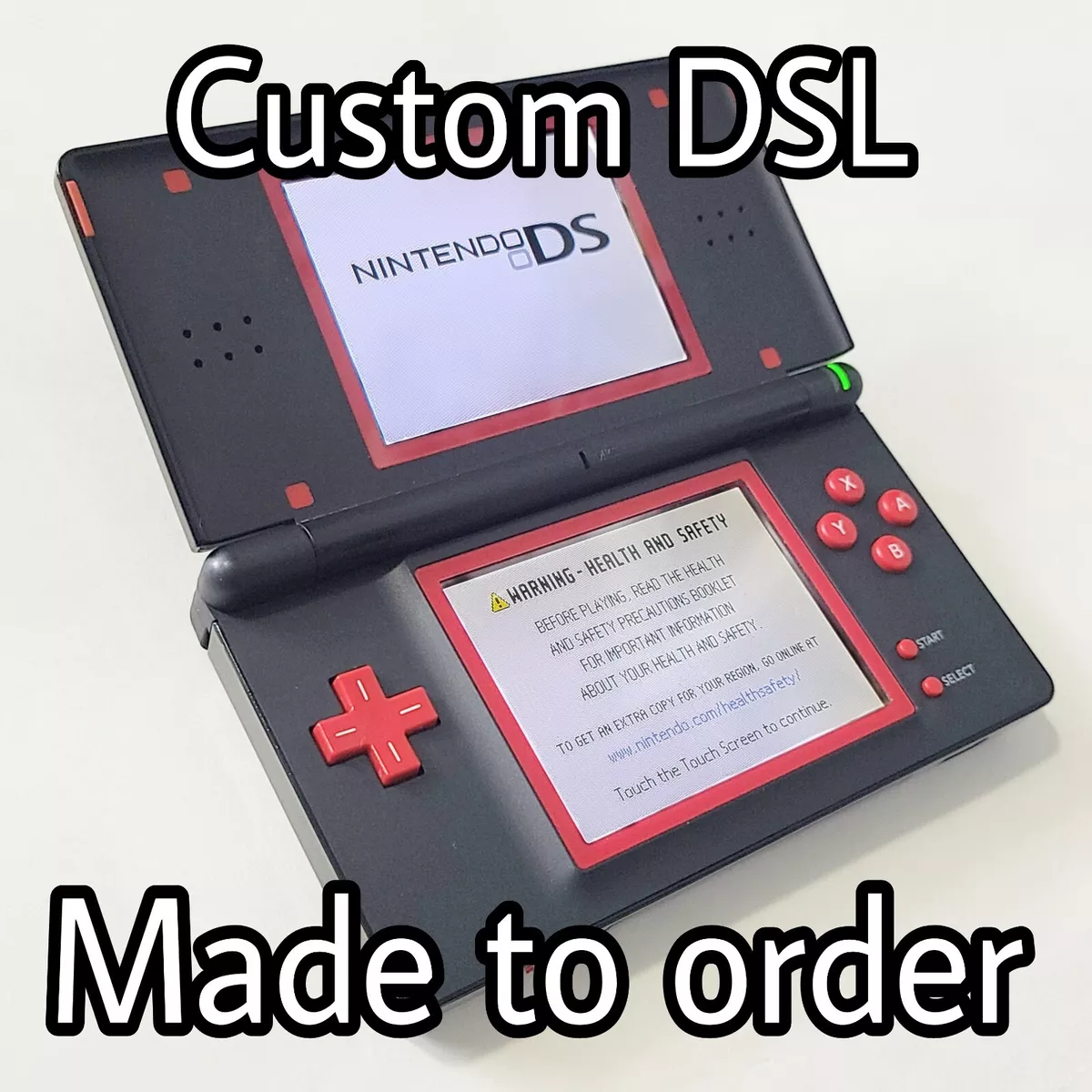 Nintendo DSi Crimson Red /Black Custom Handheld System With Charger