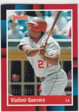 2022 DONRUSS RED /2022 VLADIMIR GUERRERO LOS ANGELES ANGELS PARALLELS #1335