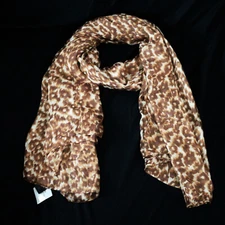 NWT COACH Ocelot Leopard Viscose Body Wrap Long Scarf Oblong NEW