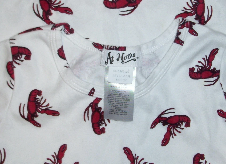 Camisa Vestido de Noche At Home Niñas Talla 2T Langosta Manga Larga Foto 3 de 3