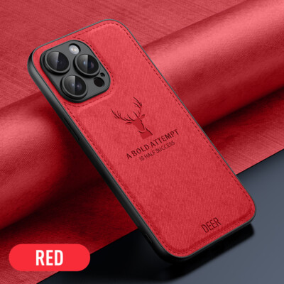 Deer Case For iPhone 16 Pro Max 15 14 13 12 11 8 XS Elk Leather Soft Phone Cover