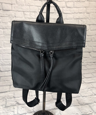 botkier trigger leather backpack Botkier Trigger Mini Nylon Backpack - Black, Faux Leather. *