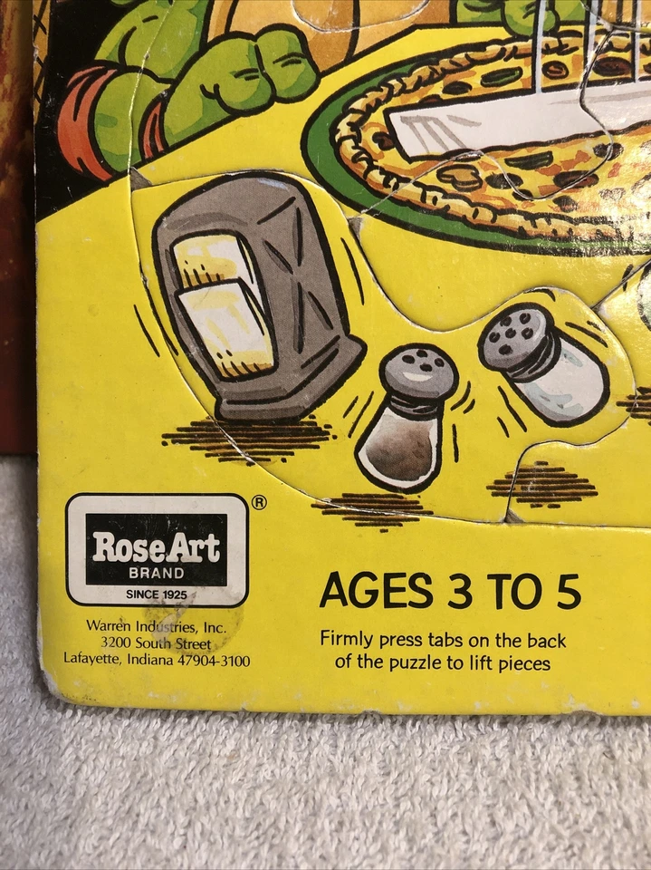 Vintage Rose Art Puzzle TMNT 3 to 5 yr old Frame Tray Puzzle 1990 - Image 2 of 4