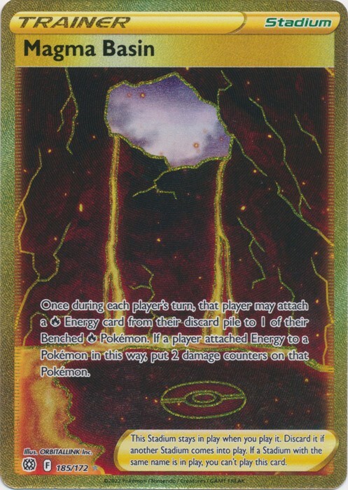 Magma Basin  185/172 Secret Rare Brilliant Stars Pokemon TCG