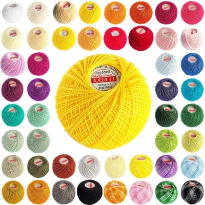 Double Mercerized Crochet Cotton 200m Size 15 Ball Yarn Thread 30g Ariadna Kaja