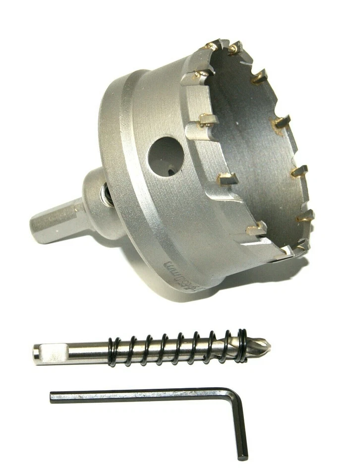 Lochsäge Hartmetall HM Bohrkrone Kreisschneider für Edelstahl 14-150 mm Bohrer - Bild 2 von 2