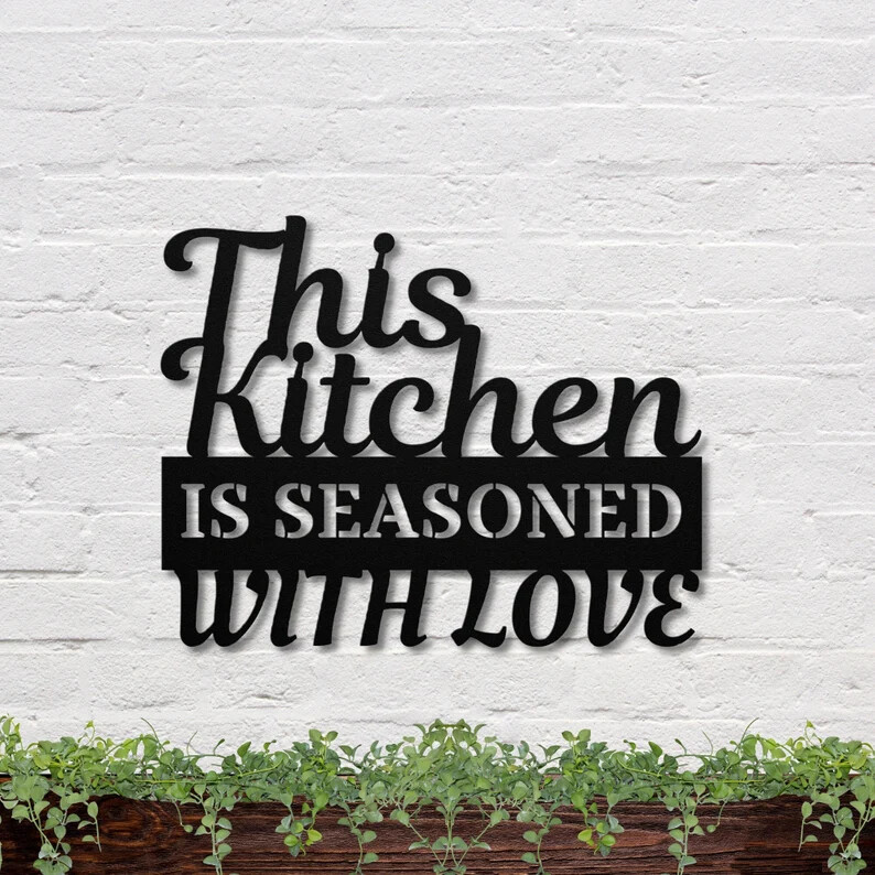 Wall Art Home Decor Metal Acrylic 3D Silhouette Poster USA  Custom Kitchen Sign