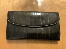 MUNDI GENUINE EEL SKIN WALLET BLACK