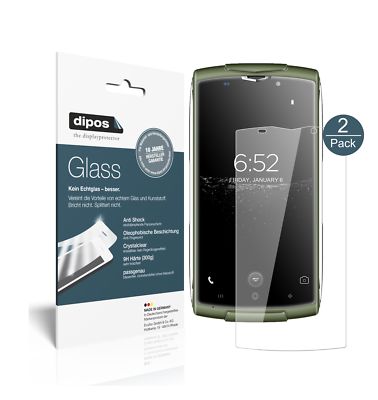 2x Schutzfolie für Homtom Zoji Z7 - Anti-Shock 9H Folie dipos Glass Displayfolie