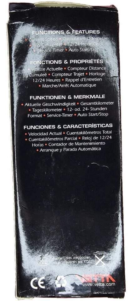 Vetta RT33 Cyclocomputer Odometer Black Color - Image 2 of 4