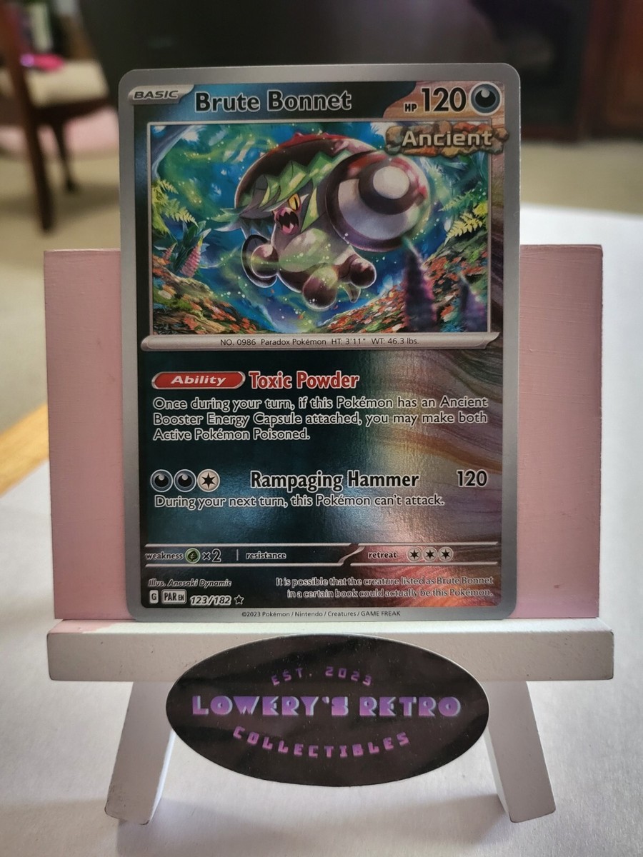 123/182 pokemon card Brute Bonnet 123/182 Paradox Rift Holo Rare Pokemon Card