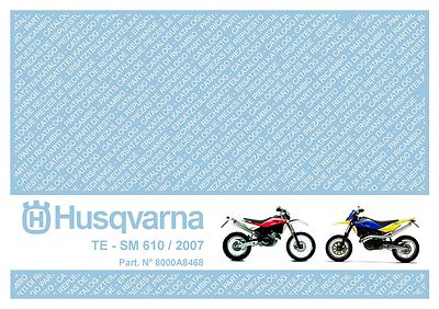 #ad Husqvarna Parts Manual Book 2007 TE 610 amp; SM 610 $19.50