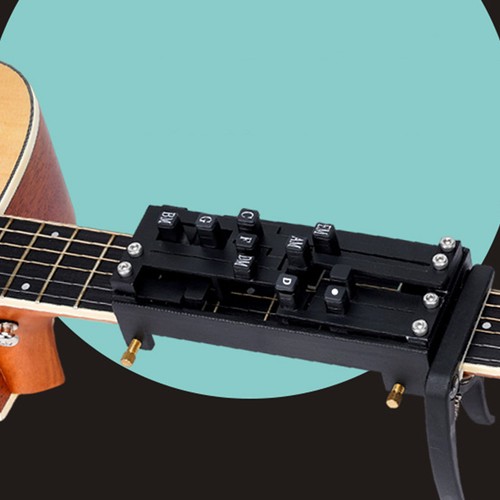 US Tragbare Gitarre Akkordhilfe Werkzeug Gitarre Lernsystem Lehrhilfe Übungswerkzeug - Bild 6 von 12