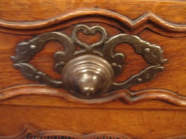 Armoire régional avec 1 tiroir et 2 porte une étagère penderie en chêne fin18ème - Photo 4/4