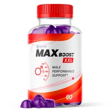 (1 Pack) Max Boost XXL Male Gummies MaxBoost XXL Advanced Supplement 60 Gummies
