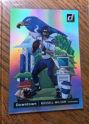 2020 Panini Donruss Russell Wilson Downtown CASE HIT SSP Seattle Seahawks
