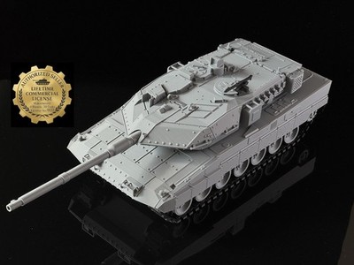 Leopard 2 A7 3rd Gen German Main Battle Tank  1:35 Scale 3D Printed Model Kit