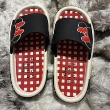 Disney Minnie Mouse Women  s Slide Sandals Size 7 Classic Comfort Foam