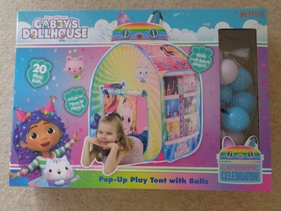 Gabby's Puppenhaus Pop Up Zelt Kinder Spielzelt Alter 2+ NEU mit 20 x Bällen Neu