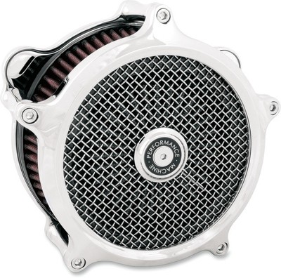 Performance Machine Super Gas Air Cleaner Chrome #0206-2150-CH Harley Davidson