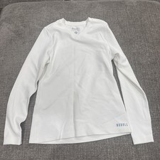 Nobull Shirt Women s Small Gray Waffle Knit Long Sleeve Performance Athletic