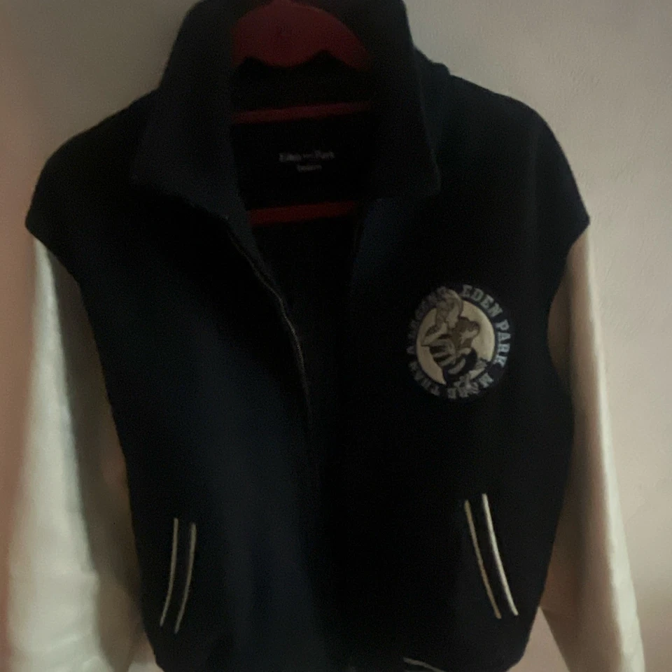 Eden Park - Blouson noir velour (H)  [2005 COLLECTOR] manches Cuire taille (M) - Photo 1/3