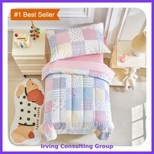 Joyreap 4pc Cotton Toddler Bedding Set Colorful Flowers