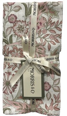 William Morris & Co. Wilhemina Napkins Set/8 Pinks Green Cream  Cotton  20x20