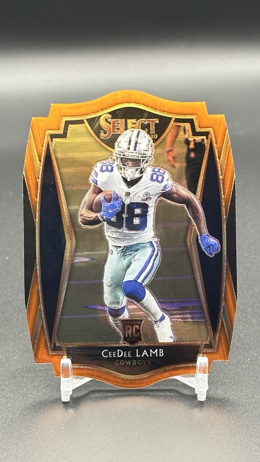 Panini 2020 Select Orange Prizm Die-Cut CeeDee Lamb #157 Cowboys Rookie