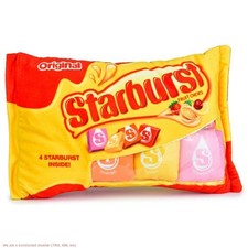 Iscream Starburst Plush: Stuffed Pillow, Food-Themed Polyester Cushion