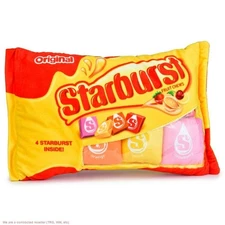 Iscream Starburst Plush: Stuffed Pillow, Food-Themed Polyester Cushion