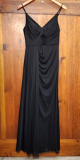 Azazie Dress Womens A 2 Black Formal Gown Spaghetti Strap Evening Maxi Lined