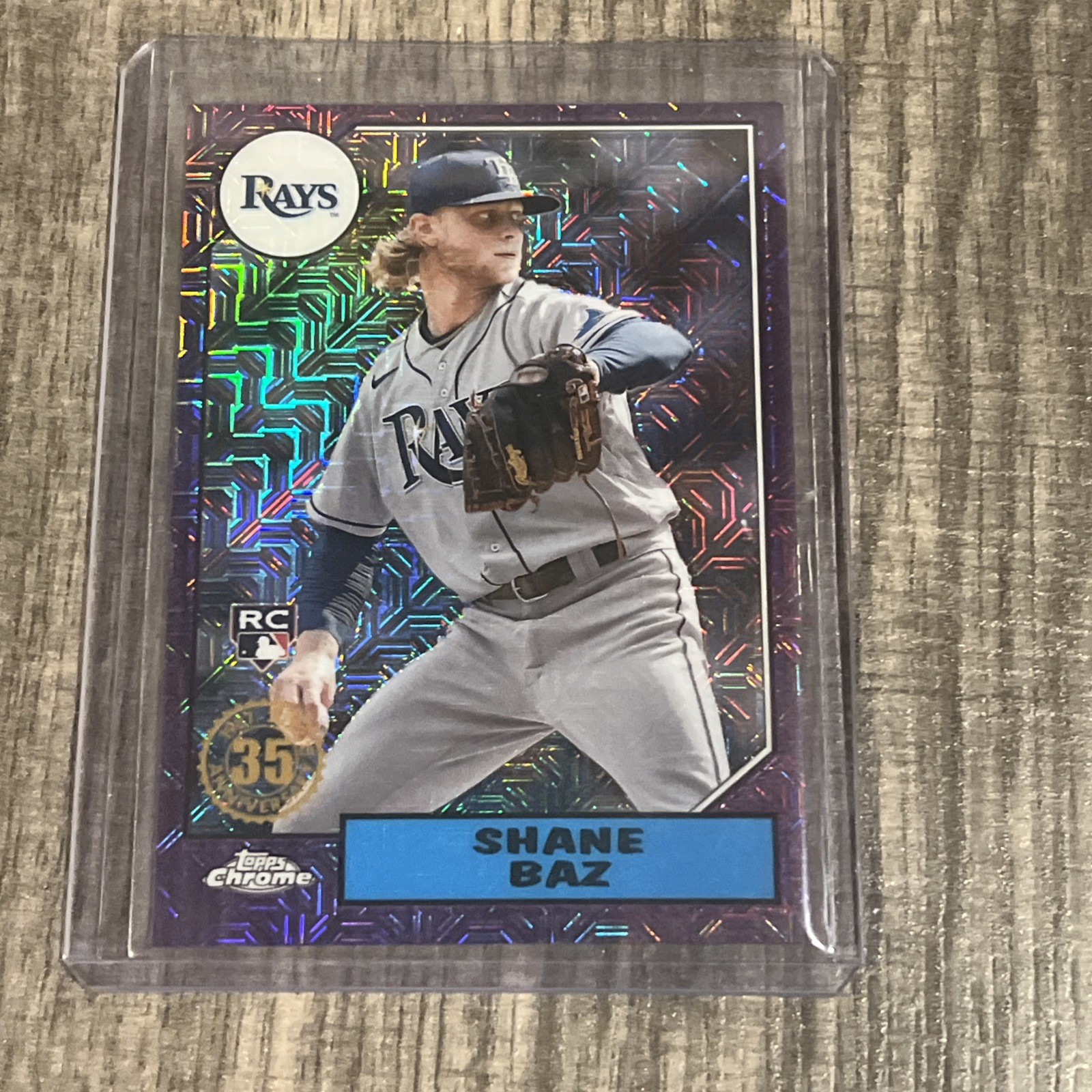 2022 Topps Series 2 Purple Refractor 51/75 Shane Baz #T87C2-43 Rookie RC