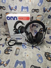 onn Gaming Headset with 7.1 Virtual Surround Sound, Black OPEN BOX NEW