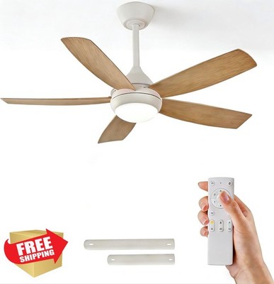 TAVZAKE 42 inch Ceiling Fan Natural Wood