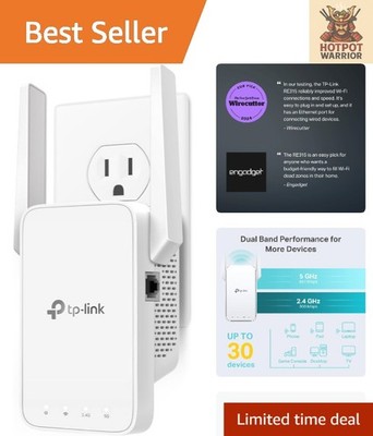Dual Band AC1200 WiFi Range Extender   Expand Your Network Up to 1600 Sq.ft