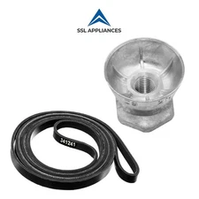 341241 Dryer Belt & 8066184 Motor Pulley Replaces With PS11744884 1-PACK