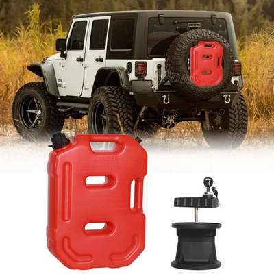 #ad 2.6Gallon 10L Fuel Can Emergency Backup Gas Tank w Lock Mounts For ATV UTV 4WD $59.84