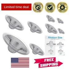 4PCS Durable Anti-Clogging Stainless Steel Sink Strainers for Effortless Cleanup