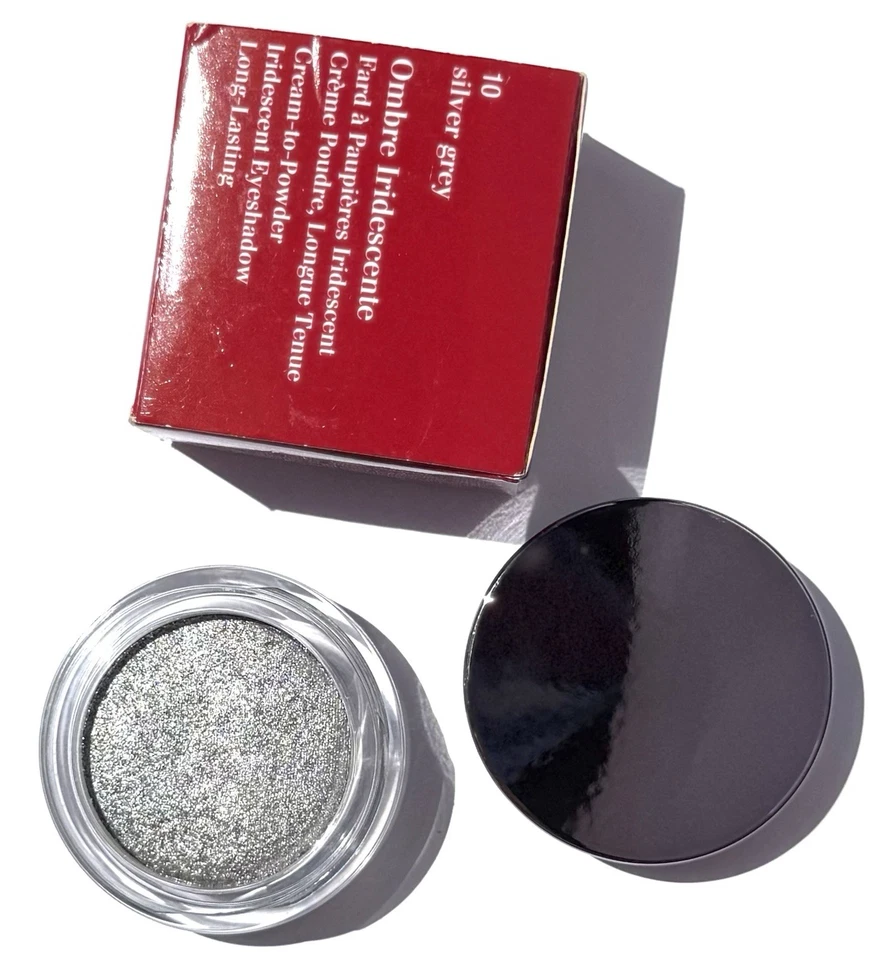 Clarins Ombre Iridescente Cream-to-Powder Iridescent Eyeshadow 10 Silver Grey 7g - Bild 2 von 4