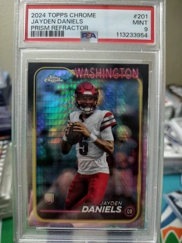 2024 Topps Chrome: Jayden Daniels (#201) - PSA 9 (RC) Hyper Refractor